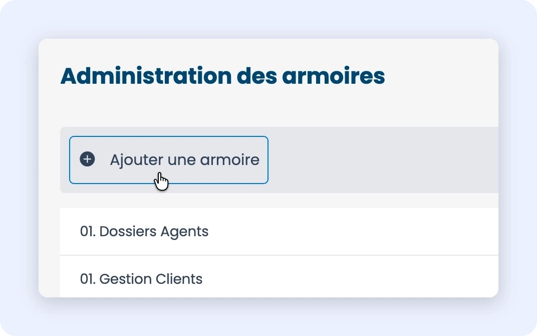 Capture avec le bouton de création mis en évidence